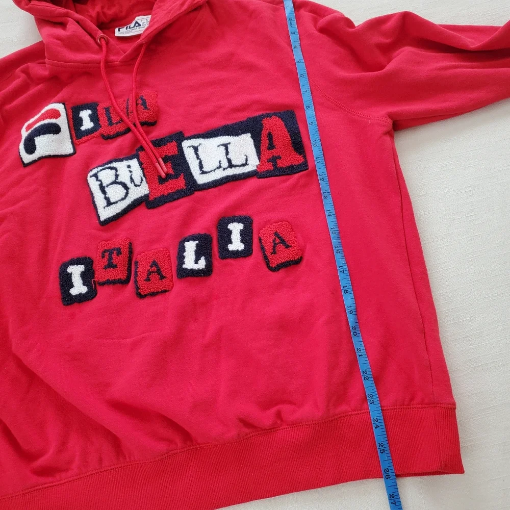 Fila Bella Italia red hoodie XXL - Picture 6 of 8